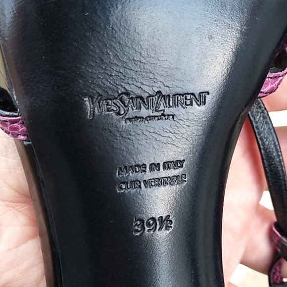 Yves Saint Laurent purple python mob wife core stilleto size 9.5 - Picture 15 of 15